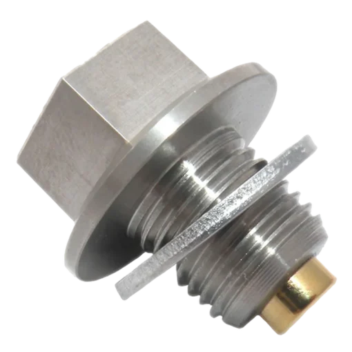 Gold Plug AP-03 is a M12 x 1.25 magnetic drain plug with a 15 mm hex head