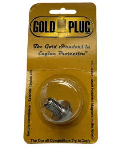 Gold Plug AP-04 is a M12 x 1.75 magnetic drain plug with a 15 mm hex head in retail packet