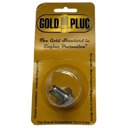 Gold Plug AP-04 is a M12 x 1.75 magnetic drain plug with a 15 mm hex head in retail packet