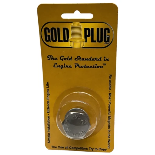 Gold Plug AP-07 is a M20 x 1.5 magnetic drain plug with a 26 mm hex head in retail packet