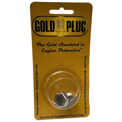 Gold Plug AP-11 is a M12 x 1.5 magnetic drain plug with a 17 mm hex head in retail packet