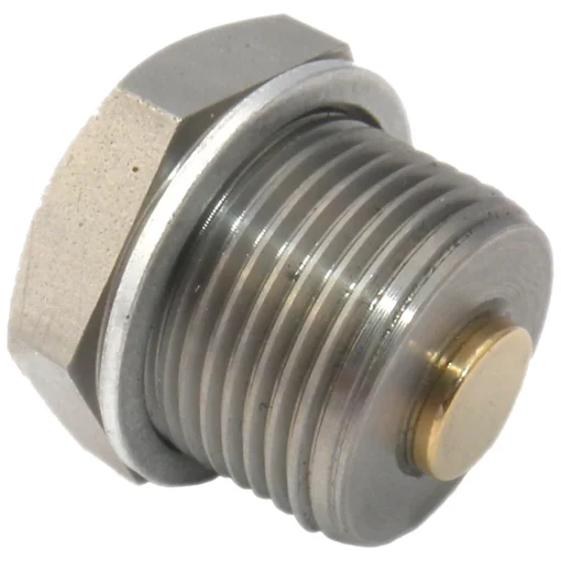 Gold Plug AP-22 is a M22 x 1.5 magnetic drain plug with a 26 mm hex head