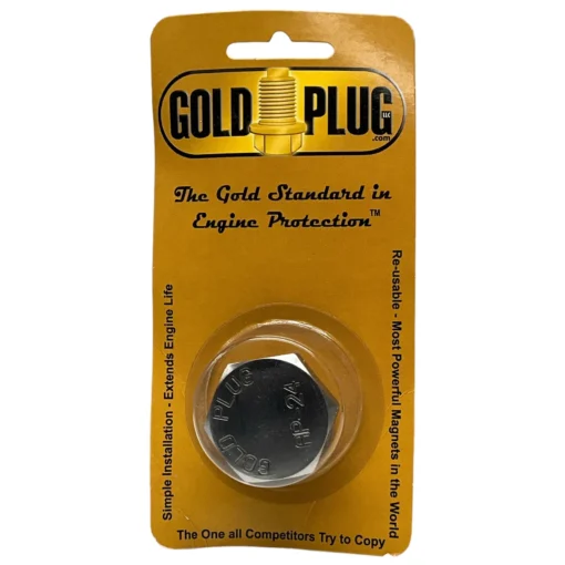 Gold Plug AP-24 is a M24 x 1.5 magnetic drain plug with a 32 mm hex head retail pack