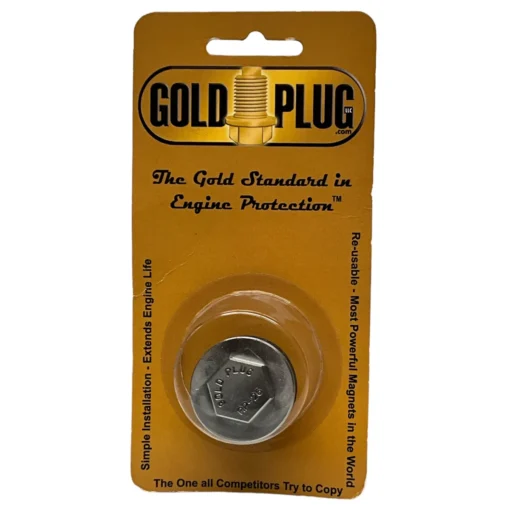 Gold Plug AP-26 is a M26 x 1.5 magnetic drain plug with a 17 mm hex head retail packet