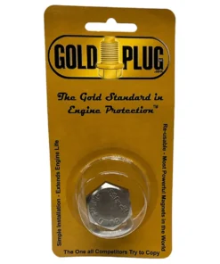 Gold Plug AP-05 is a M18 x 1.5 magnetic drain plug with a 26 mm hex head in retail packet