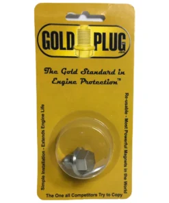 Gold Plug AP-03 is a M12 x 1.25 magnetic drain plug with a 15 mm hex head. Retail Packet