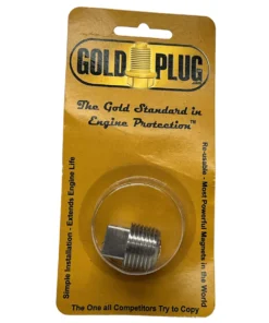 Gold Plug IP-04X is a 1/2 NPT magnetic drain plug with a 9/16″ External Square Head