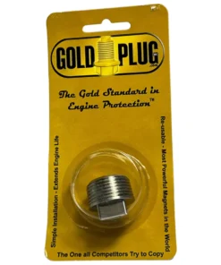 Gold Plug IP-06X is a 3/4 NPT magnetic drain plug with an External Square Head