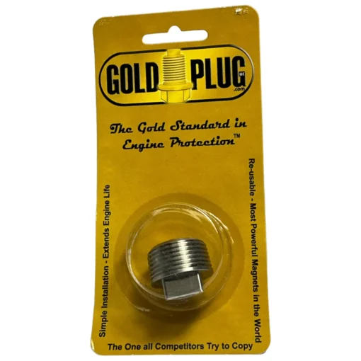 Gold Plug IP-06X is a 3/4 NPT magnetic drain plug with an External Square Head