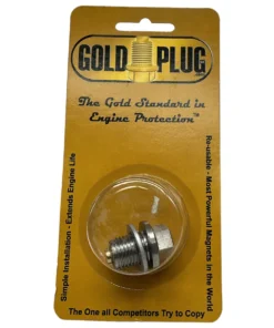 Gold Plug MP-02T is a M14 x 1.5 magnetic drain plug with a 13 mm hex head