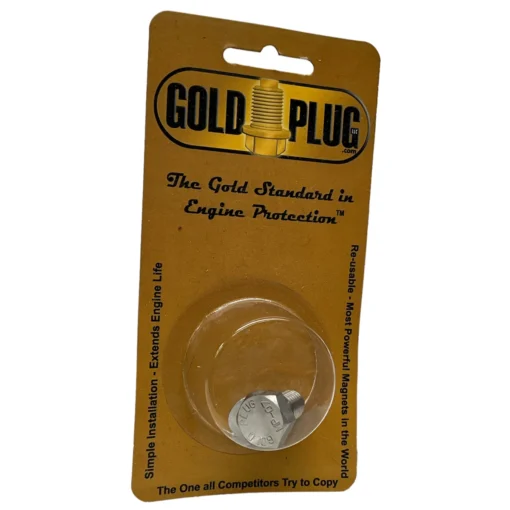 Gold Plug MP-07 is a M10 x 1.5 magnetic drain plug with a 16 mm hex head