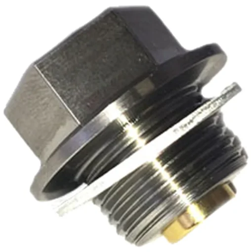 Gold Plug MP-10 is a M18 x 1.5 magnetic drain plug with a 19 mm hex head