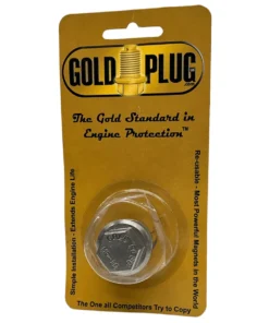 Gold Plug MP-10 is a M18 x 1.5 magnetic drain plug with a 19 mm hex head