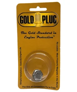 Gold Plug MP-12 is a M10 x 1.25 magnetic drain plug with a 16 mm hex head