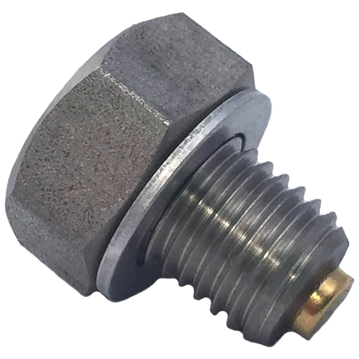 Gold Plug MP-12 is a M10 x 1.25 magnetic drain plug with a 16 mm hex head