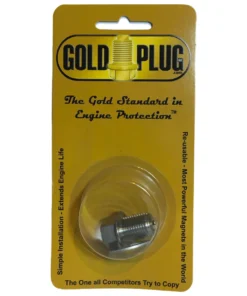 Gold Plug AP-01 is a 1/2" diameter magnetic drain plug with a 14 mm hex head in retail packaging